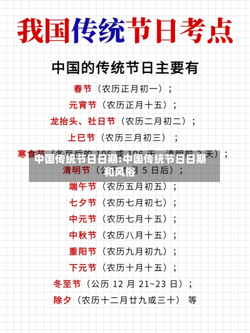 中国传统节日日期:中国传统节日日期和风俗-第1张图片