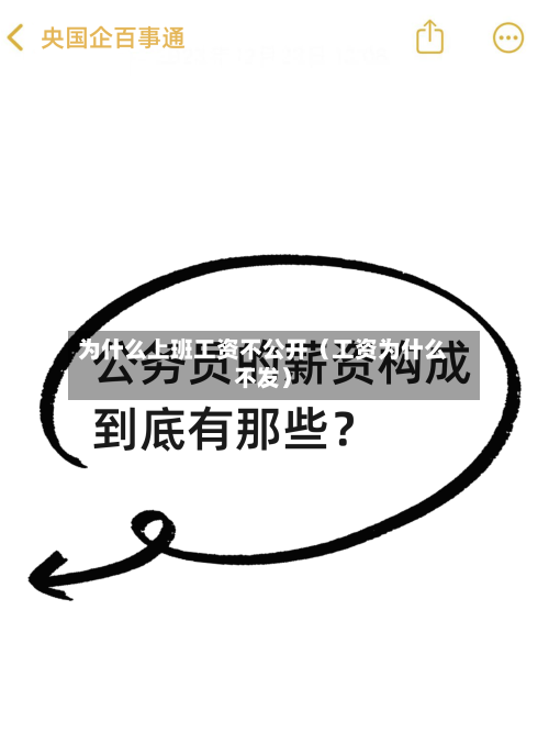 为什么上班工资不公开(工资为什么不发)-第1张图片