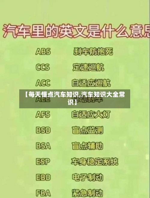 【每天懂点汽车知识,汽车知识大全常识】-第1张图片
