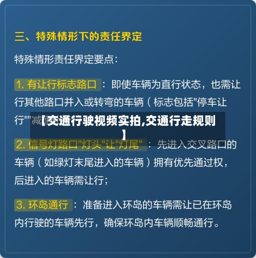 【交通行驶视频实拍,交通行走规则】-第1张图片