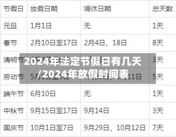 2024年法定节假日有几天/2024年放假时间表-第1张图片