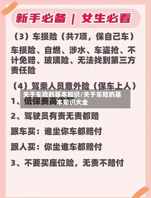 关于车险的基本知识/关于车险的基本知识大全-第1张图片