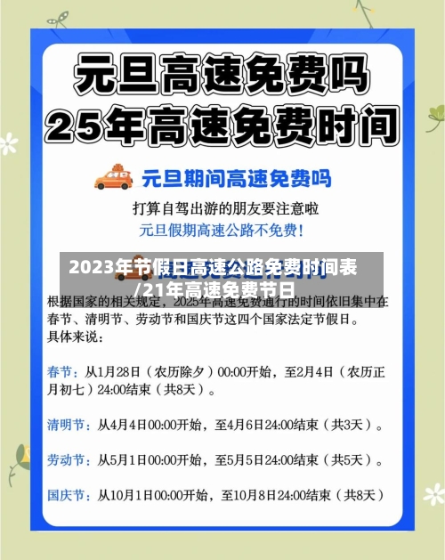 2023年节假日高速公路免费时间表/21年高速免费节日-第1张图片