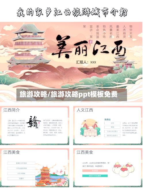 旅游攻略/旅游攻略ppt模板免费-第1张图片