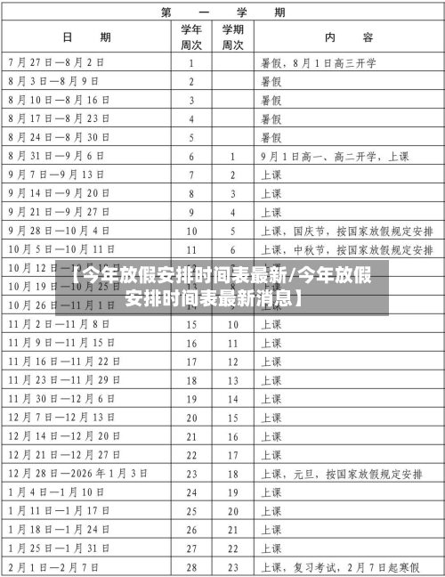 【今年放假安排时间表最新/今年放假安排时间表最新消息】-第1张图片
