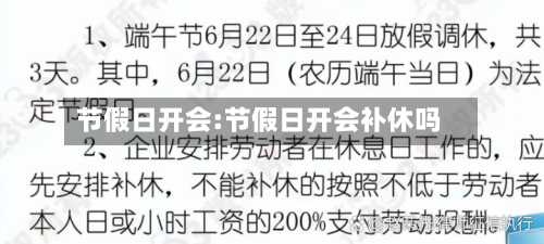 节假日开会:节假日开会补休吗-第1张图片