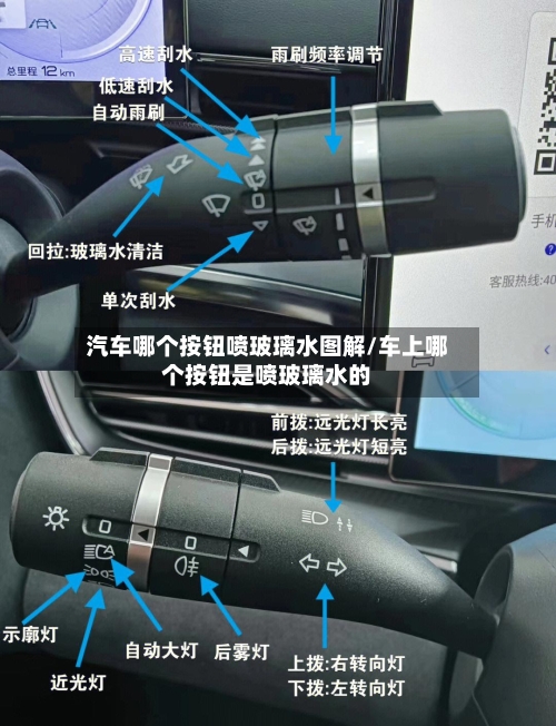 汽车哪个按钮喷玻璃水图解/车上哪个按钮是喷玻璃水的-第1张图片