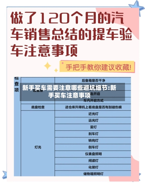 新手买车需要注意哪些避坑细节:新手买车注意事项-第1张图片