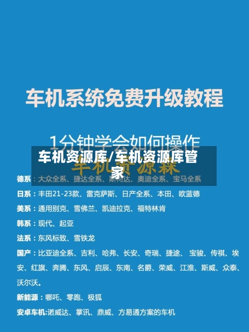 车机资源库/车机资源库管家-第1张图片