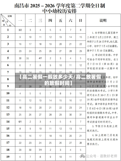 【高二暑假一般放多少天/高二放暑假的放假时间】-第1张图片
