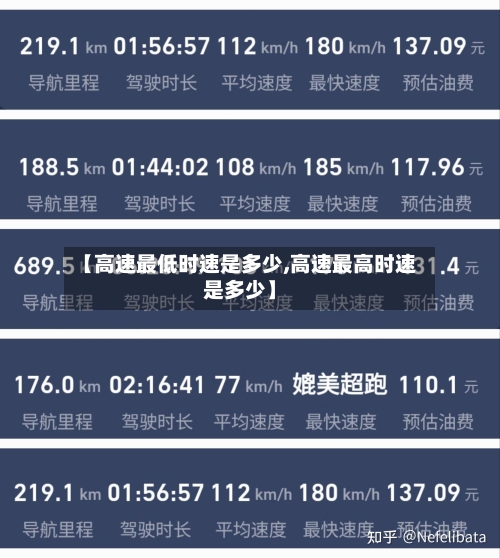 【高速最低时速是多少,高速最高时速是多少】-第1张图片