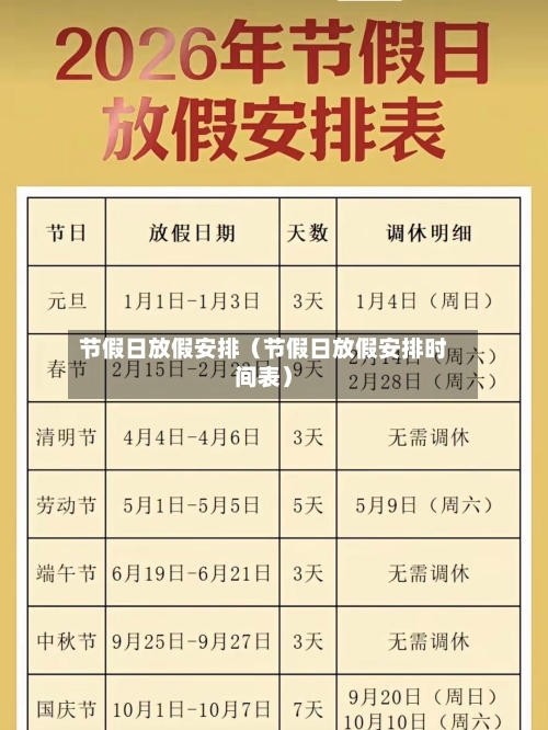 节假日放假安排（节假日放假安排时间表）-第1张图片