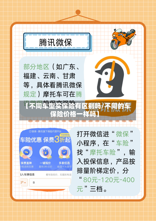 【不同车型买保险有区别吗/不同的车保险价格一样吗】-第1张图片