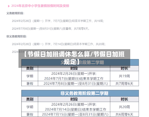 【节假日加班调休怎么算/节假日加班规定】-第1张图片