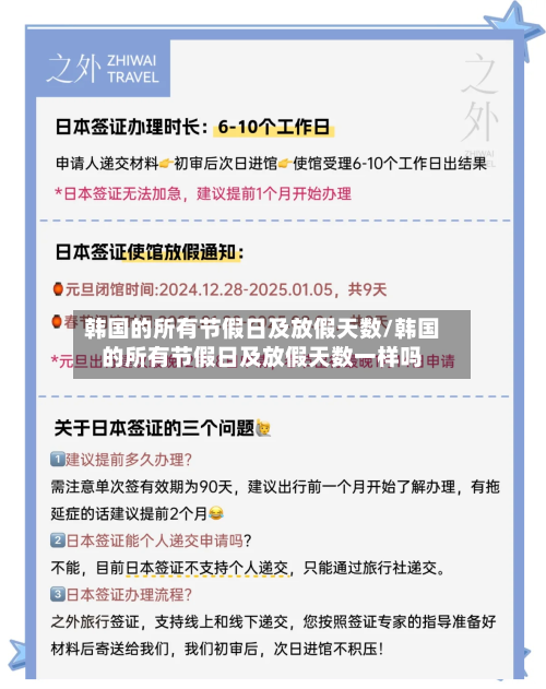 韩国的所有节假日及放假天数/韩国的所有节假日及放假天数一样吗-第1张图片