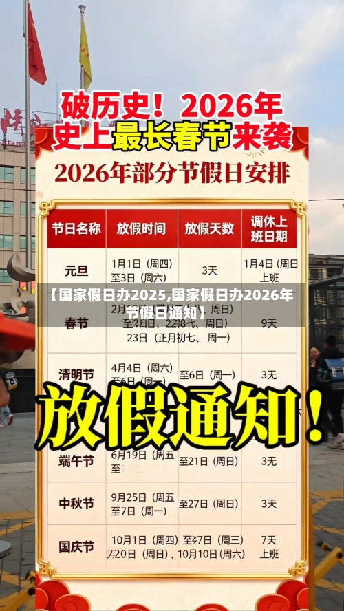 【国家假日办2025,国家假日办2026年节假日通知】-第1张图片