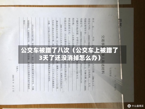 公交车被蹭了八次(公交车上被蹭了3天了还没消掉怎么办)-第1张图片