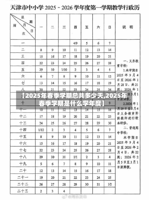 【2025年春季学期总共多少天,2025年春季学期是什么学年度】-第1张图片