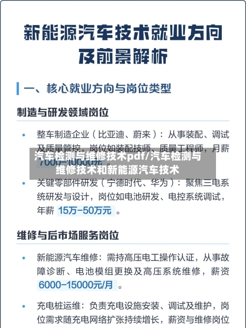 汽车检测与维修技术pdf/汽车检测与维修技术和新能源汽车技术-第1张图片