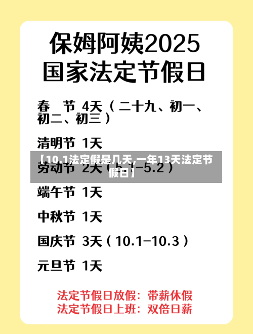 【10.1法定假是几天,一年13天法定节假日】-第1张图片