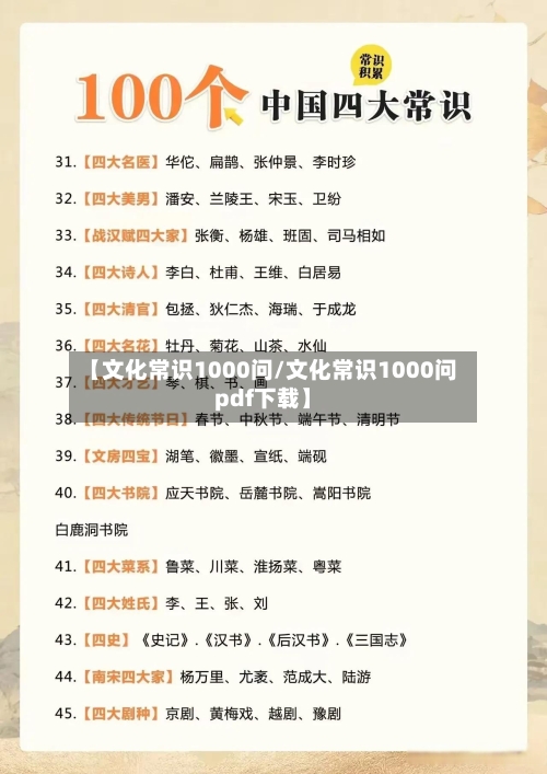 【文化常识1000问/文化常识1000问pdf下载】-第1张图片