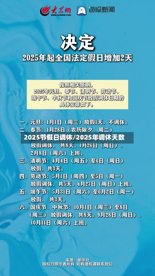 2025节假日调休/2025年调休天数-第1张图片