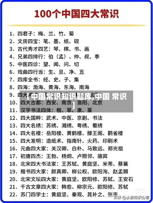 【中国常识知识题库,中国 常识】-第1张图片