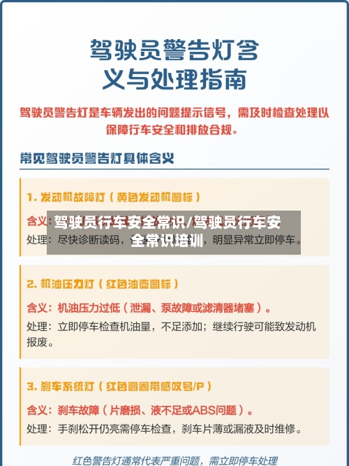 驾驶员行车安全常识/驾驶员行车安全常识培训-第1张图片