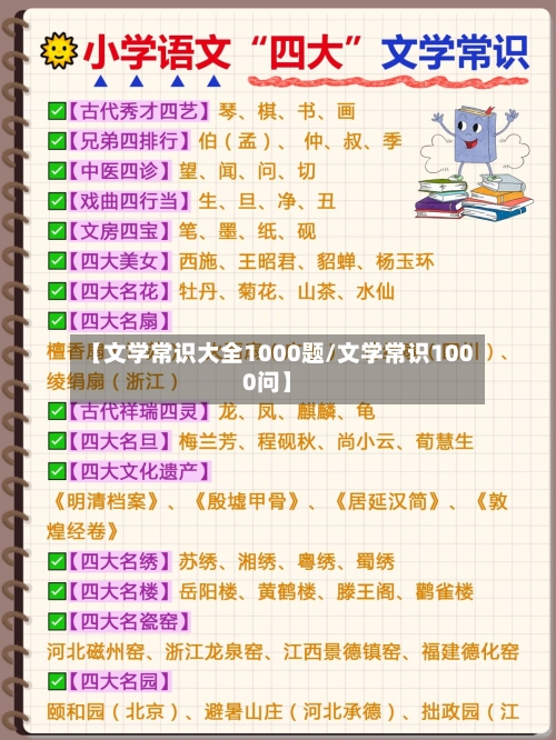 【文学常识大全1000题/文学常识1000问】-第1张图片