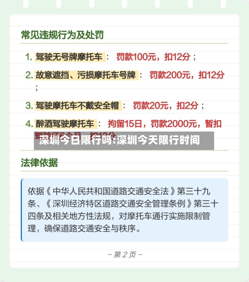 深圳今日限行吗:深圳今天限行时间-第1张图片