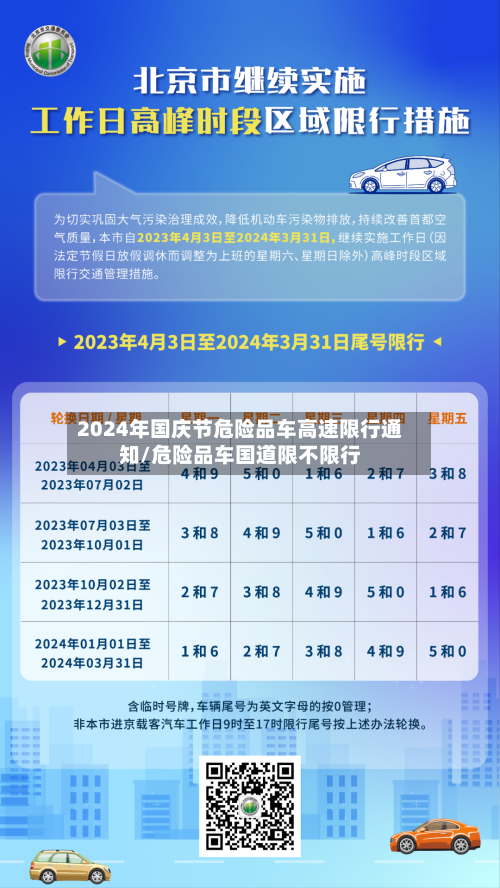 2024年国庆节危险品车高速限行通知/危险品车国道限不限行-第1张图片