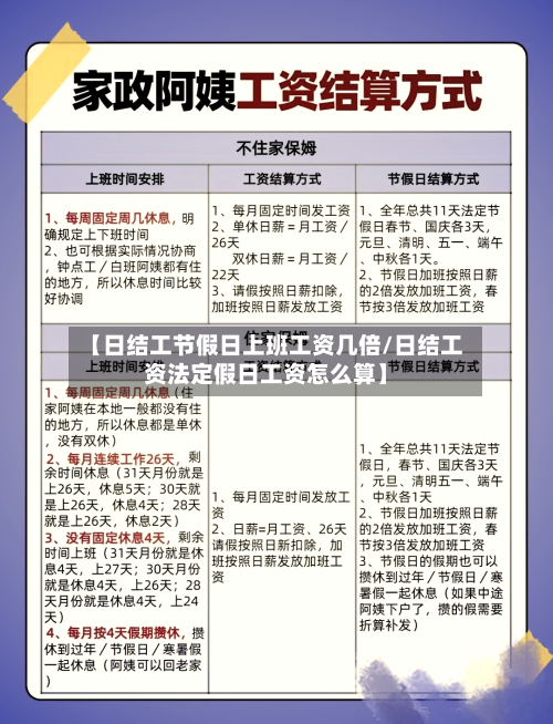 【日结工节假日上班工资几倍/日结工资法定假日工资怎么算】-第1张图片