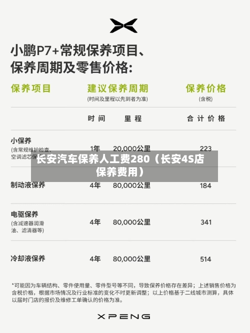 长安汽车保养人工费280（长安4S店保养费用）-第1张图片