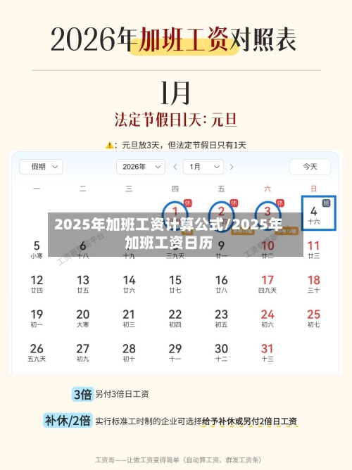 2025年加班工资计算公式/2025年加班工资日历-第1张图片