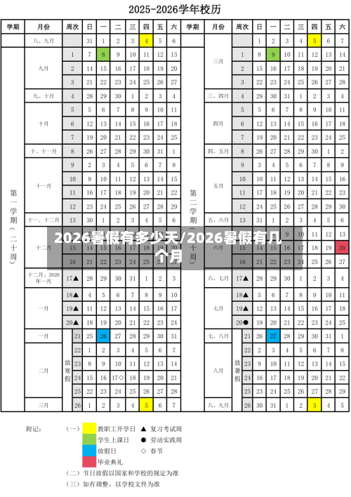 2026暑假有多少天/2026暑假有几个月-第1张图片