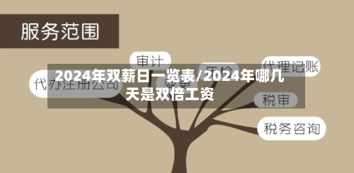 2024年双薪日一览表/2024年哪几天是双倍工资-第1张图片