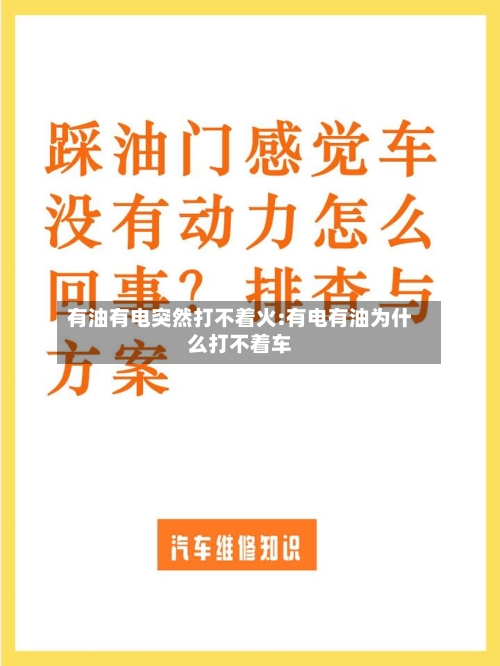 有油有电突然打不着火:有电有油为什么打不着车-第1张图片