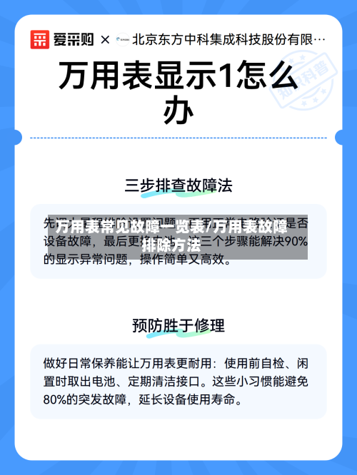 万用表常见故障一览表/万用表故障排除方法-第1张图片