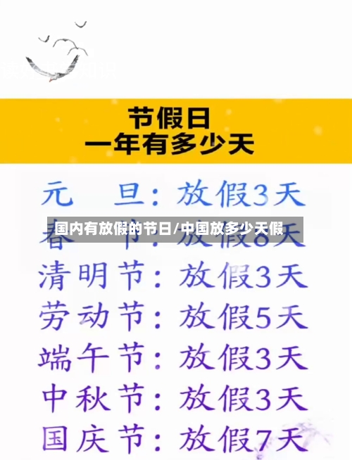 国内有放假的节日/中国放多少天假-第1张图片