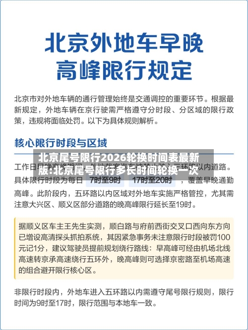 北京尾号限行2026轮换时间表最新版:北京尾号限行多长时间轮换一次-第1张图片