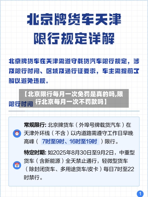 【北京限行每月一次免罚是真的吗,限行北京每月一次不罚款吗】-第1张图片