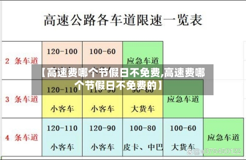 【高速费哪个节假日不免费,高速费哪个节假日不免费的】-第1张图片