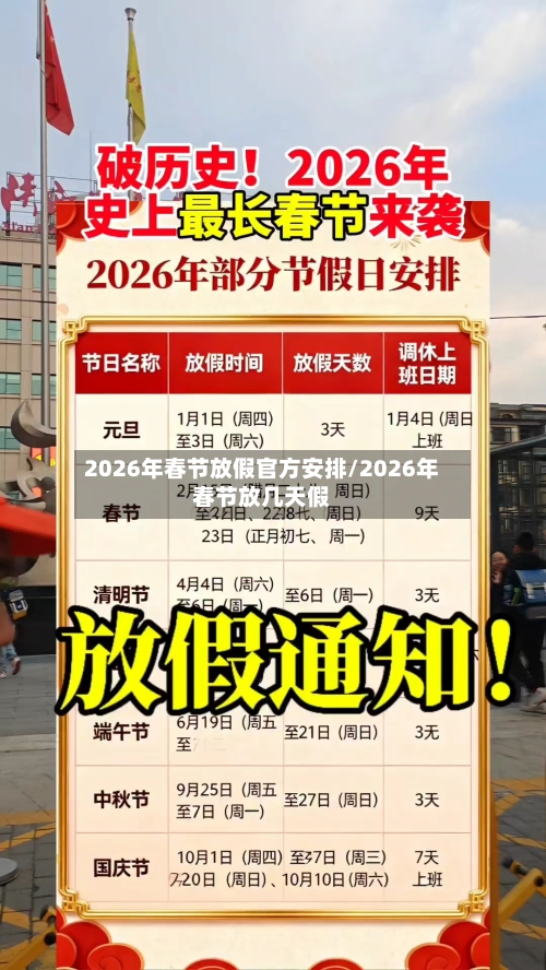 2026年春节放假官方安排/2026年春节放几天假-第1张图片
