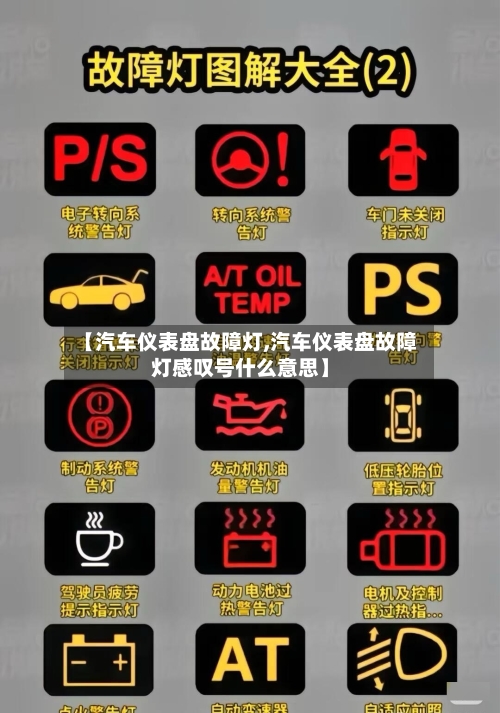 【汽车仪表盘故障灯,汽车仪表盘故障灯感叹号什么意思】-第1张图片