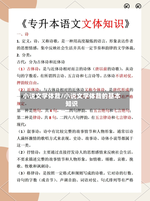 小说文学体裁/小说文学体裁的基本知识-第1张图片