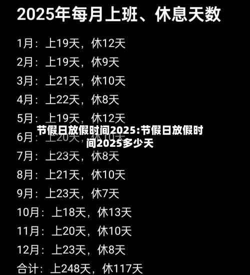 节假日放假时间2025:节假日放假时间2025多少天-第1张图片