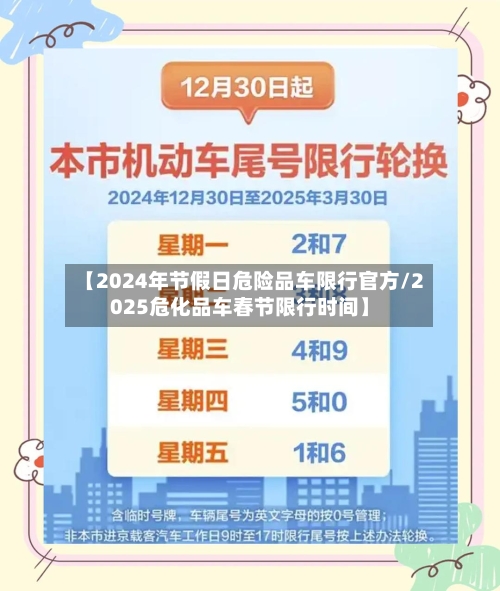 【2024年节假日危险品车限行官方/2025危化品车春节限行时间】-第1张图片