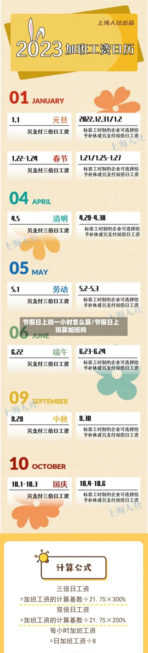 节假日上班一小时怎么算/节假日上班算加班吗-第1张图片