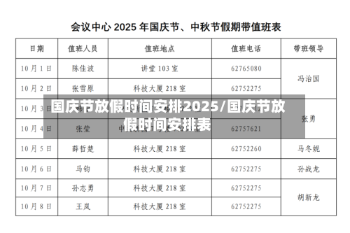 国庆节放假时间安排2025/国庆节放假时间安排表-第1张图片