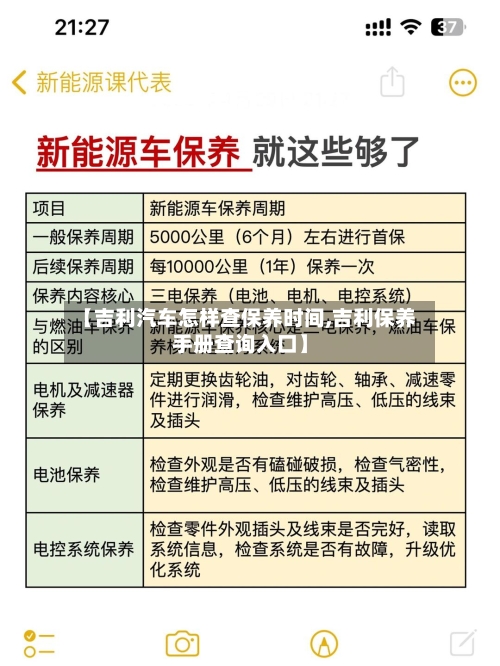 【吉利汽车怎样查保养时间,吉利保养手册查询入口】-第1张图片
